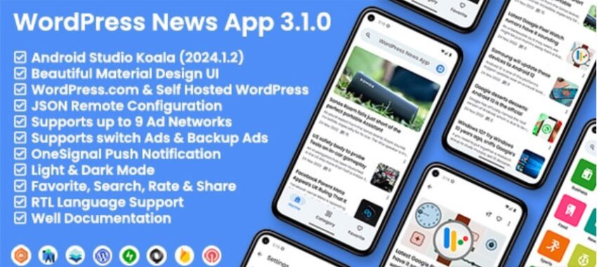 Android WordPress News App Free Source Code Download